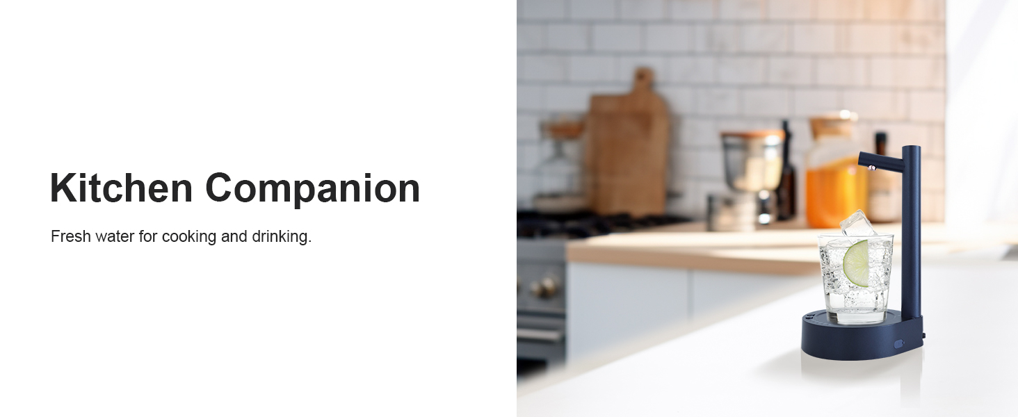 Kitchen usage of a portable desktop water dispenser