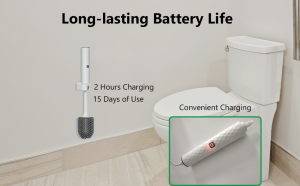 Long-lasting battery of an electric toilet brush