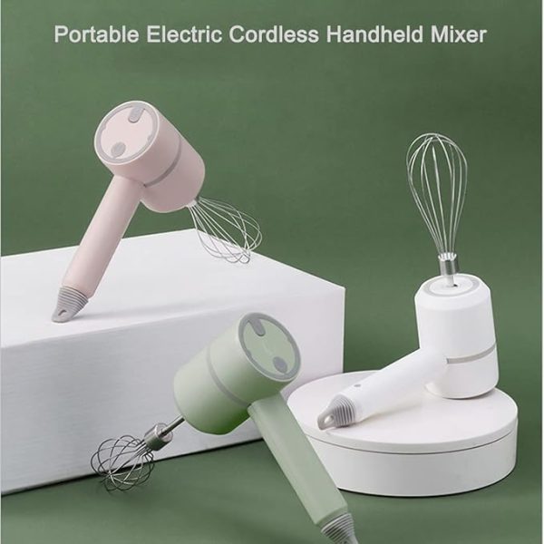 Different colors of a wireless electric mixer