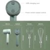 Different parts of a wireless electric mixer
