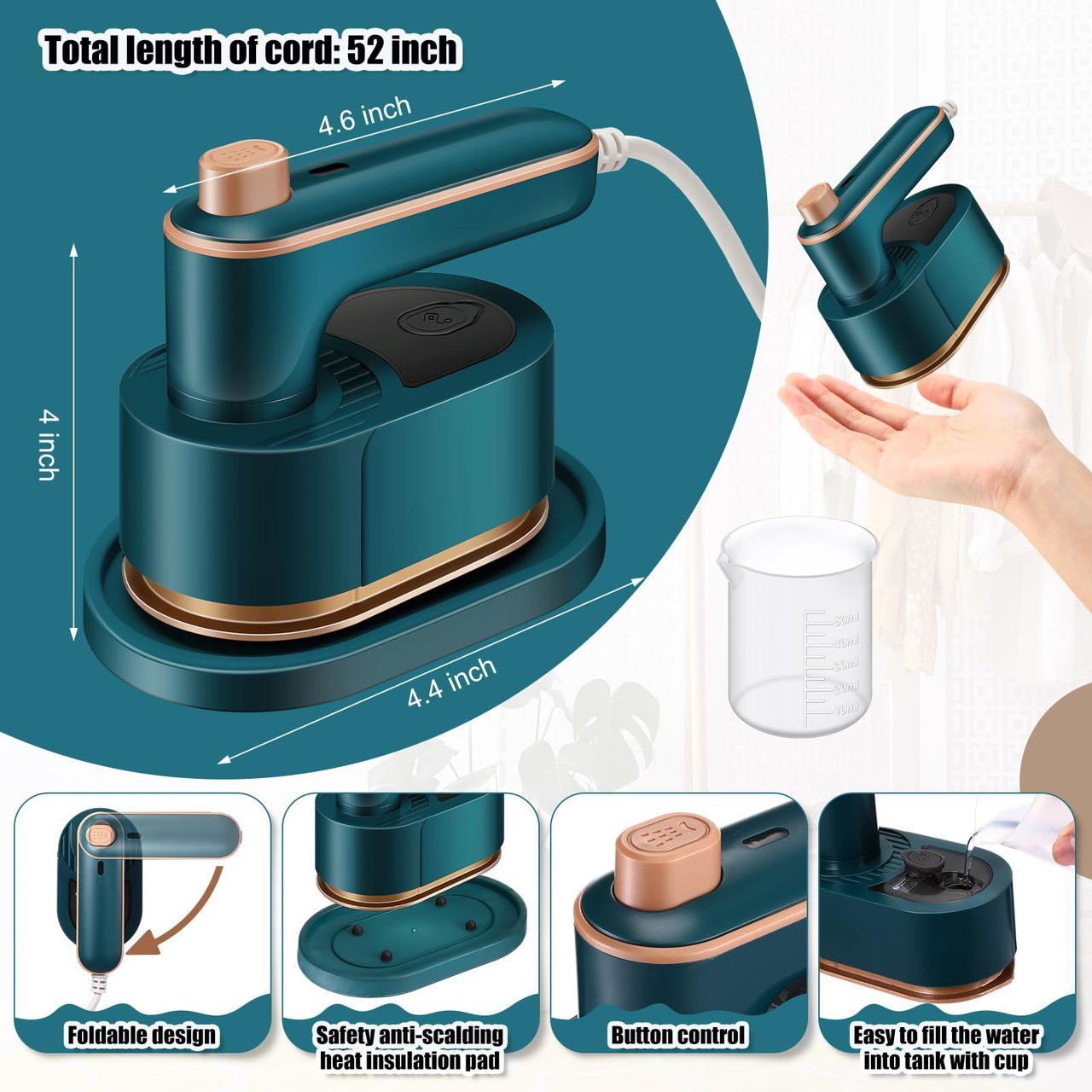 portable and easy to travel steam iron